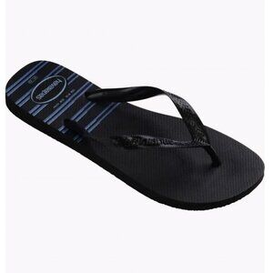 Havaianas Top Basic Flip Flops Men’s Size 13 Black Nautical Blue NEW NWT